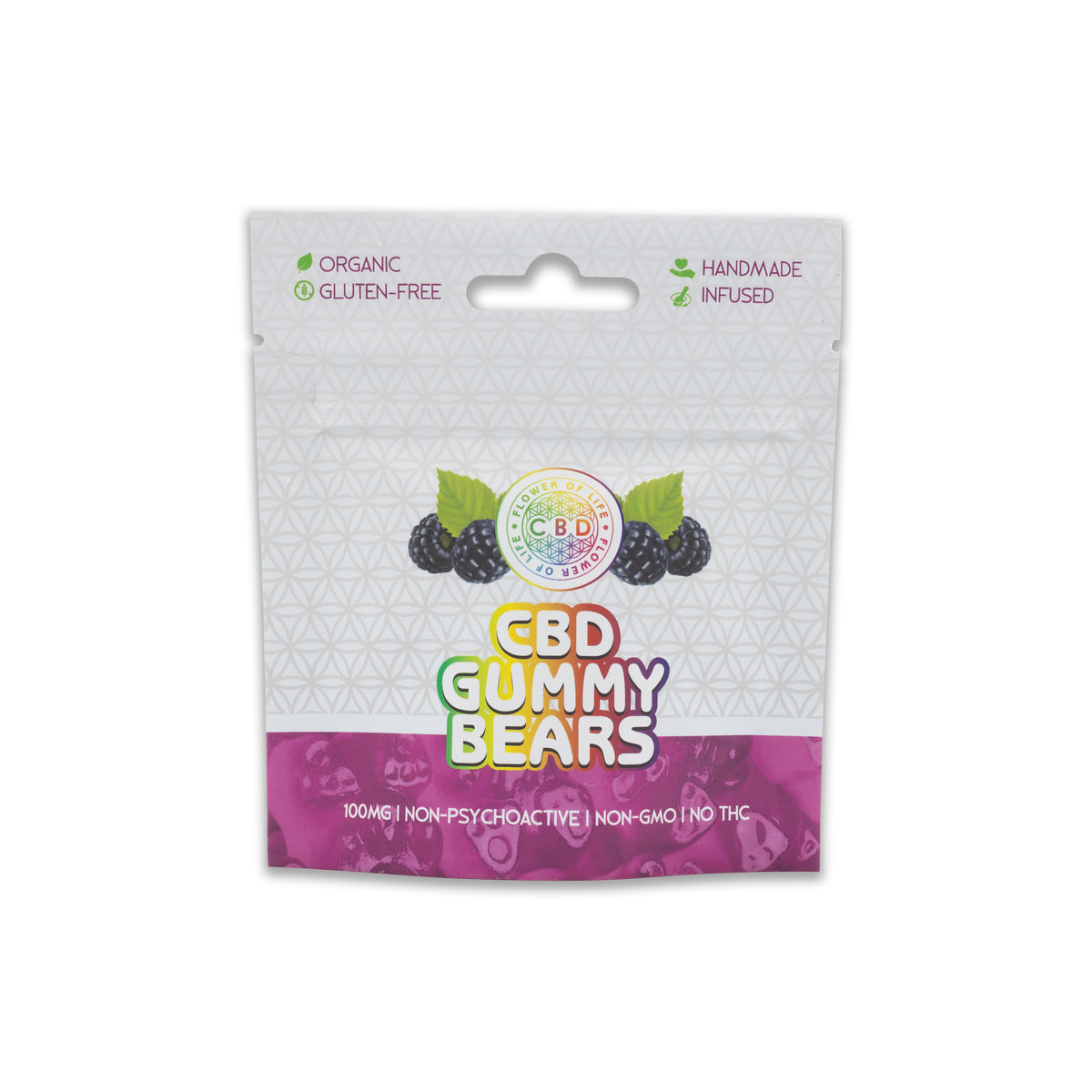 CBD Gummy Bears 100 mg Blackberry Flavor