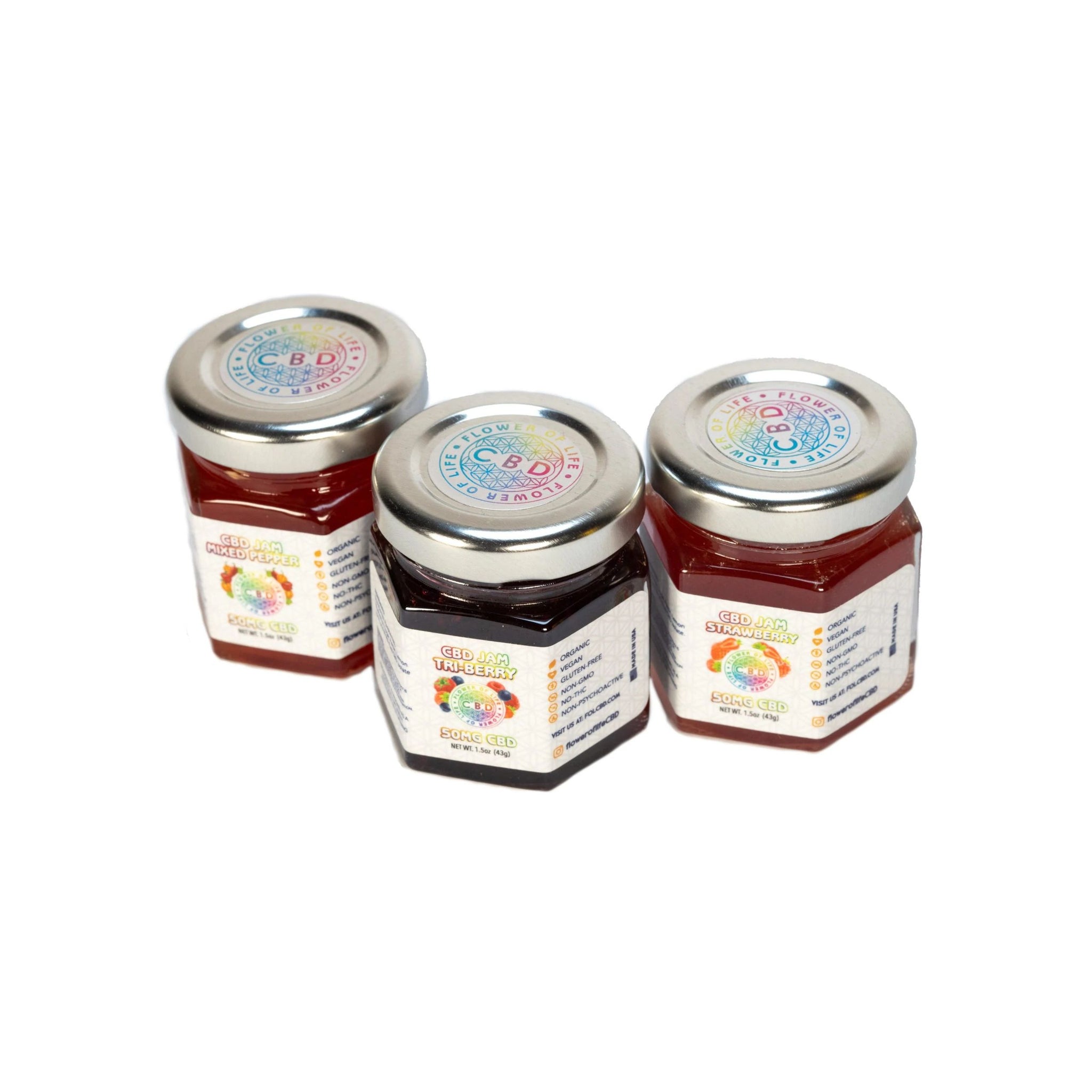 Buy Mini Jam Sampler Trio Online | Flower Of Life CBD - Flower of Life CBD