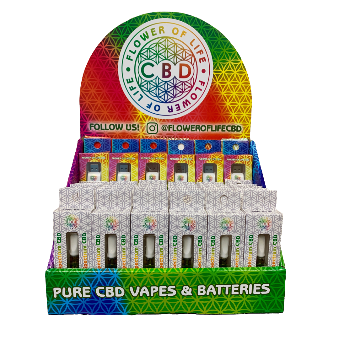 250mg Full Spectrum Vape Cartridge Case + POP - Flower of Life CBD 250mg Full Spectrum Vape Cartridge Case + POP - Flower of Life CBD