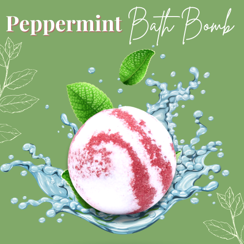 cbd bath bomb peppermint
